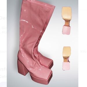 Public Desire Pink Heeled Boots
